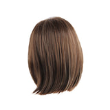 Maxbell 14 Inch Women Side Parting Bob Wig Synthetic Full Hair For Cosplay Party Mix Brown+ Free Wig Cap