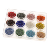 Maxbell 3600pcs Multicolor 2mm Loose Beads Glass Seed Beads for DIY Bracelets,Necklaces Jewelry Making Box Kit