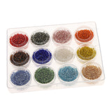 Maxbell 3600pcs Multicolor 2mm Loose Beads Glass Seed Beads for DIY Bracelets,Necklaces Jewelry Making Box Kit