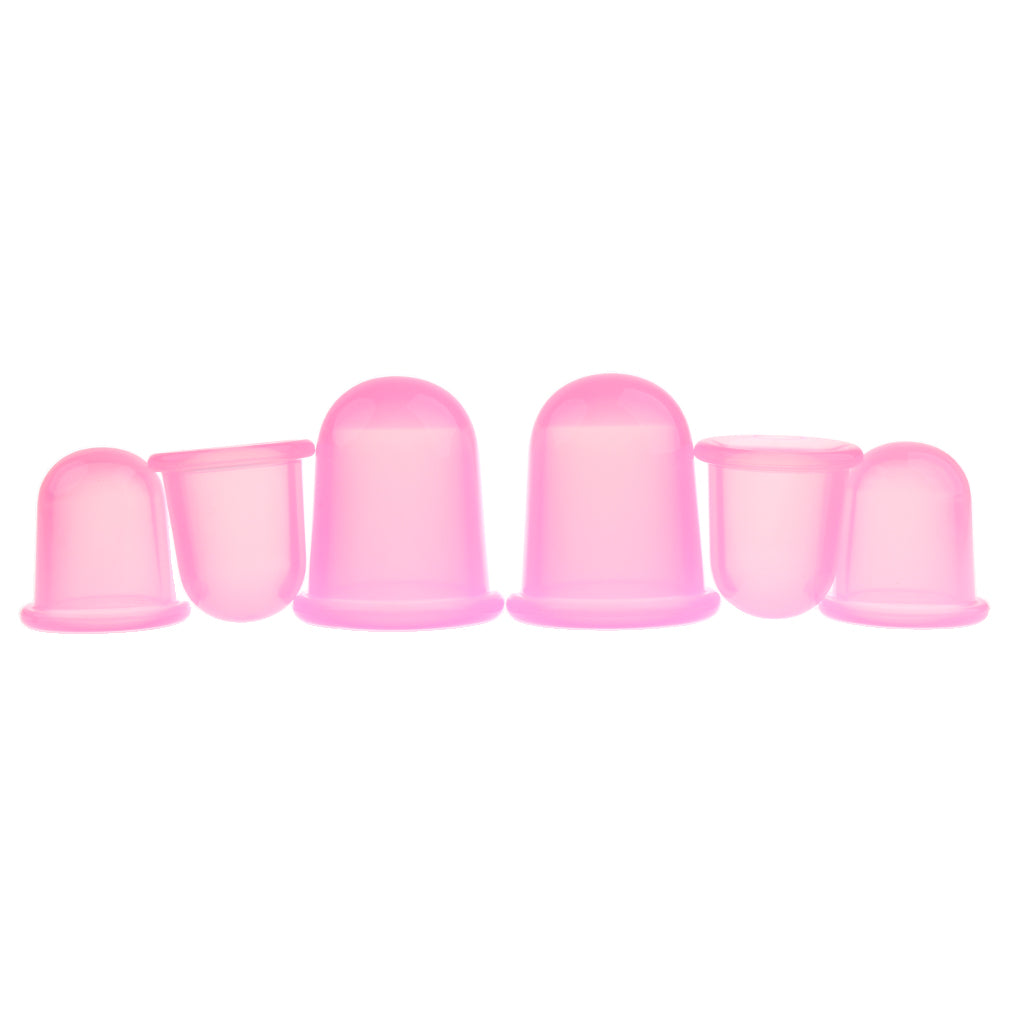 Maxbell 6Pcs Anti Cellulite Cupping Set Silicone Vacuum Massage Cups Kit for Body and Facial Massager for Adults Home Use