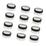 Maxbell 12PCS Makeup Plastic Refillable Empty Loose Powder Jar Pot Box Cosmetic Container Sifter Case 10g