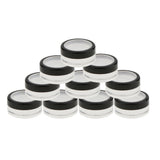 Maxbell 12PCS Makeup Plastic Refillable Empty Loose Powder Jar Pot Box Cosmetic Container Sifter Case 10g