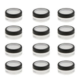 Maxbell 12PCS Makeup Plastic Refillable Empty Loose Powder Jar Pot Box Cosmetic Container Sifter Case 10g