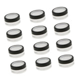 Maxbell 12PCS Makeup Plastic Refillable Empty Loose Powder Jar Pot Box Cosmetic Container Sifter Case 10g