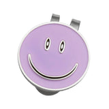 Maxbell Sturdy Smile Face Magnetic Golf Ball Marker Clip On Golf Cap Visor Gift Purple