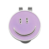 Maxbell Sturdy Smile Face Magnetic Golf Ball Marker Clip On Golf Cap Visor Gift Purple