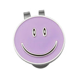 Maxbell Sturdy Smile Face Magnetic Golf Ball Marker Clip On Golf Cap Visor Gift Purple