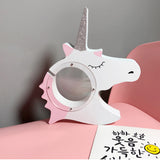 Maxbell Wooden Unicorn Money Boxes Cute Piggy Bank Coins Cash Storage Holder Kids Toy Gift White #2