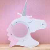 Maxbell Wooden Unicorn Money Boxes Cute Piggy Bank Coins Cash Storage Holder Kids Toy Gift White #2