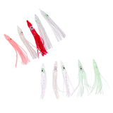 Maxbell 10 Pieces Squid Lure Soft Baits Octopus Squid Skirt Lure Sea Fishing Vivid and Lifelike