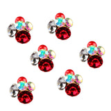 Maxbell 5pcs Dual-head Nail Art Dotting Painting Pen+10pcs Nail Art Decoration Charms Glitter Jewelry +1 Bottle Glue