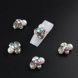 Maxbell 5pcs Dual-head Nail Art Dotting Painting Pen+10pcs Nail Art Decoration Charms Glitter Jewelry +1 Bottle Glue