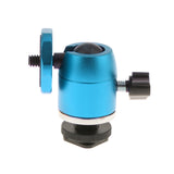 Maxbell 1/4'' DSLR Camera Tripod Ballhead/Tripod Ball Head Bracket Holder Mount Blue