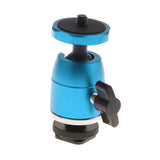 Maxbell 1/4'' DSLR Camera Tripod Ballhead/Tripod Ball Head Bracket Holder Mount Blue