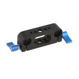 Maxbell 1/4'' 3/8'' Thread Rod Clamp Rail Block for 15mm Rod DSLR Rig Rail System Blue