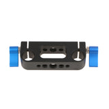 Maxbell 1/4'' 3/8'' Thread Rod Clamp Rail Block for 15mm Rod DSLR Rig Rail System Blue