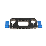 Maxbell 1/4'' 3/8'' Thread Rod Clamp Rail Block for 15mm Rod DSLR Rig Rail System Blue