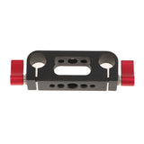 Maxbell 1/4'' 3/8'' Thread Rod Clamp Rail Block for 15mm Rod DSLR Rig Rail System Red