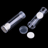 Maxbell 10PCS Coin Collection Tube Box Protective Tube Holder 27mm Empty Coin Holders