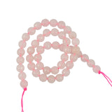 Maxbell 8mm Pink Faceted Round Quartz Gemstone Loose Spacer Beads 15'' Strand Craft for Jewelry Making