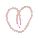 Maxbell 8mm Pink Faceted Round Quartz Gemstone Loose Spacer Beads 15'' Strand Craft for Jewelry Making