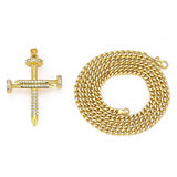 Maxbell Hip Hop Women Men's Crystal Rhinestone Cross Pendant Necklace Chain Jewelry