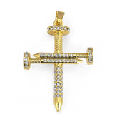 Maxbell Hip Hop Women Men's Crystal Rhinestone Cross Pendant Necklace Chain Jewelry