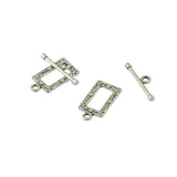 Maxbell 50 Sets Toggle Clasps Connectors OT Clasp Metal DIY Jewelry Findings Jewelry Making Beautiful Rectangle Toggle