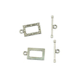 Maxbell 50 Sets Toggle Clasps Connectors OT Clasp Metal DIY Jewelry Findings Jewelry Making Beautiful Rectangle Toggle