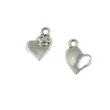 Maxbell 100 Pieces Alloy Heart Shape with 3D Rose Pendnat Charms DIY Craft for Necklace