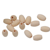 Maxbell 50 Pieces Creative Honeycomb Shape Unpainted Wood Loose Beads DIY Jewelry Making Craft Handmade