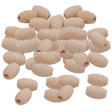 Maxbell 50 Pieces Creative Honeycomb Shape Unpainted Wood Loose Beads DIY Jewelry Making Craft Handmade