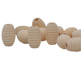 Maxbell 50 Pieces Creative Honeycomb Shape Unpainted Wood Loose Beads DIY Jewelry Making Craft Handmade