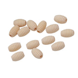 Maxbell 50 Pieces Creative Honeycomb Shape Unpainted Wood Loose Beads DIY Jewelry Making Craft Handmade