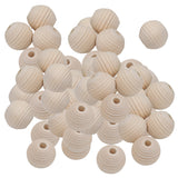 Maxbell 50 Piece Cute Small Beehive Shape Wood Loose Beads 20mm DIY Sewing Beading Findings Supply