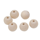 Maxbell 50 Piece Cute Small Beehive Shape Wood Loose Beads 20mm DIY Sewing Beading Findings Supply