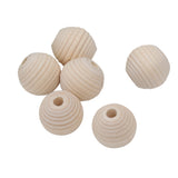 Maxbell 50 Piece Cute Small Beehive Shape Wood Loose Beads 20mm DIY Sewing Beading Findings Supply