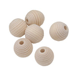 Maxbell 50 Piece Cute Small Beehive Shape Wood Loose Beads 20mm DIY Sewing Beading Findings Supply