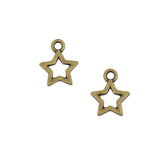 Maxbell 100pcs Bronze Stars Charms Pendants DIY Jewelry For Earrings Necklace Bracelet