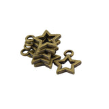 Maxbell 100pcs Bronze Stars Charms Pendants DIY Jewelry For Earrings Necklace Bracelet