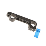 Maxbell Dual 15mm Rod Clamp Mount for Camera System Shoulder Rig Support 1/4'' Blue