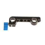 Maxbell Dual 15mm Rod Clamp Mount for Camera System Shoulder Rig Support 1/4'' Blue