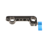 Maxbell Dual 15mm Rod Clamp Mount for Camera System Shoulder Rig Support 1/4'' Blue