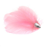 Maxbell Pink Feather Headdress Fascinator Hair Clip Wedding Bridal Hair Accessory