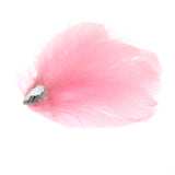Maxbell Pink Feather Headdress Fascinator Hair Clip Wedding Bridal Hair Accessory
