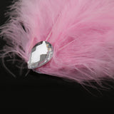 Maxbell Pink Feather Headdress Fascinator Hair Clip Wedding Bridal Hair Accessory
