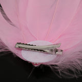 Maxbell Pink Feather Headdress Fascinator Hair Clip Wedding Bridal Hair Accessory
