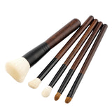 Maxbell 5 Pieces Premium Makeup Brush Blush Foundation Eyeshadow Lip Tool Wooden Box