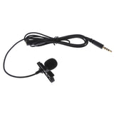 Maxbell 3.5mm Jack Lavalier Clip-on Interview Microphone with Mic & Headphone Monitoring Input for iPhone, iPad, Samsung, Android Smartphones/Tablets Black