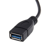 Maxbell Data Sync 90 Degree USB 3.0 Down Angle Adapter Cable Male A To Female A Connector for Computer USB Extension